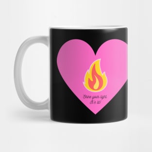 Fire Heart - Pink and Orange Mug